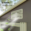 5x7 Garden Shed, Lean-to Metal Storage with Foundation, Sliding Door & 2 Vents for Garden Tools