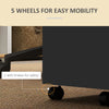 Mobile Filing Cabinet with 2 Drawers, Office Storage Cabinet with 5 Wheels, Black Wood Grain