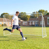 Soozier Soccer Goal, 8 x 5ft Portable Practice Soccer Net with Nylon Mesh, Steel Frame, for Indoor and Outdoor Use