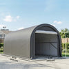 10' x 16' Heavy Duty Portable Carport Tent with Zippered Door, PE Cover for Car, Boat, Motorcycle, Bike