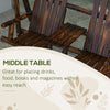 Wooden 2-Seat  A-Frame Porch Swing Rustic Patio Bench Outdoor Furniture  w/ Table