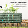 4.9 x 2 x 1ft Galvanized Raised Garden Bed Kit, Metal Planter Box with Safety Edging, Green