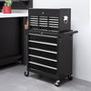 14 Drawer Rolling Tool Chest, Lockable Tool Storage Cabinet with Detachable Top Toolbox, Protective Liner