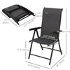 2PCs Outdoor Wicker Folding Chairs with Adjustable Backrest, Grey