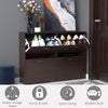 Flip Down Shoe Storage, Multi Cabinet, Wooden Shoe Rack, Entryway Shelf, 4 Drawer Organizer, Freestanding Unit, Brown