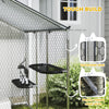 Large Catio Outdoor Cat Enclosure with Waterproof Cover, Walk-in Cat Patio w/ 5 Adjustable Platforms & Hammock 94.5