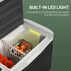 12 Volt Car Fridge Refrigerator, 42 Quart Portable Electric Cooler, 12V/24V DC & 100-240V AC, -4℉-68℉, Black