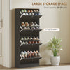 Modern Shoe Storage Cabinet with 4 Flip Drawers and Adjustable Shelves, Shoe Cabinet for 18-24 Pairs of Shoes, Black