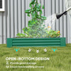 6 x 3 x 1ft Galvanized Raised Garden Bed, Reinforced Outdoor Planter Box with Open Bottom, Green