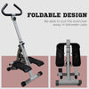 Soozier Height Adjustable Stair Stepper, Stepper Exercise Machine with Handlebar, LCD Monitor, Black