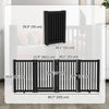 Free Standing Wooden Pet Gate Indoor Dog Barrier Foldable Step Over Doorway Fence Safety Gate with Open Door