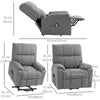 Lift Chair for Seniors, Microfibre Upholstered Electric Recliner Chair with Remote, Quick Assembly, Grey