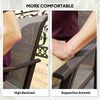 Patio Chairs Set of 4 with Armrest and High Backrest, for Backyard, Balcony, Porch, Poolside, Deck, Garden, Brown