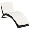 Patio Rattan Chaise lounger wicker Foldable Reclining Backrest PE Rattan Outdoor Lounge Chair, Recliner with Cushion for Garden, Backyard, Lawn,Balcony