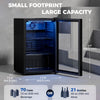 2.4 Cu.Ft Beverage Refrigerator, 70 Can Beverage Fridge Cooler with Double-Layer Glass Door