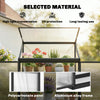 Polycarbonate Greenhouse with 2-Tier Shelves Gardening Green House for Patio Garden, Black