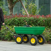 Garden Dump Cart Heavy Duty 440lbs Wagon with Steel Frame and 12