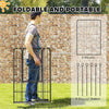 6 Panels Heavy Duty Dog Playpen Outdoor Indoor with Door & Strap, 39