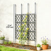 Foldable Garden Trellis, 33.5 x 77.6 Inch Lattice Climbing Support Trellis for Garden, DIY Assembly, Black