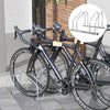 2-Bike Adjustable Bike Rack, Steel Bike Stand, Ground Mount Garage Organizer for Indoor and Outdoor Use, Silver