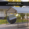 10' x 15' Metal Carport, Heavy Duty Garage Car Shelter with Galvanized Metal Roof and Removable Sidewalls