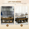 Lift Top Coffee Table, Modern Center Table with Storage Shelves and Hidden Compartment for Living Room, 41