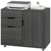 Filing Cabinet with File Drawer File Cabinet with Adjustable Shelf and 3 Drawers Black