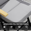 Outdoor Seat Cushion with Back, Outdoor Chair Cushion with Ties and Adjustable Strap, UPF 20+Non-Slip Patio Cushion Replacement for Outdoor Chair, Light Grey