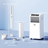 8000BTU Mobile Portable Air Conditioner with Cooling, Dehumidifier, 2 Speed Fans, 24-Hour Timer for Bedroom, White