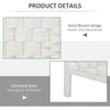 6ft Folding Room Divider, 4 Panel Wall Partition with Wooden Frame for Bedroom, Home Office, White