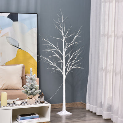 5FT Garden Birch Tree Light with 58 Warm LEDs and 8 Light Modes, DIY Artificial Tree Lamp for Outdoor and Indoor Birthday Wedding Party