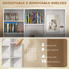 Media Storage Cabinet, 9-Tier DVD Shelf with 21 Adjustable Shelves, Holds 835 CDs, 500 DVDs or 640 Blu-rays, Black