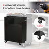 Lockable Tool Cabinet, 5-Drawer Rolling Tool Chest with 4 Universal Wheels, Black and Red