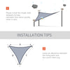 Triangle 10' Canopy Sun Sail Shade Garden Cover UV Protector Outdoor Patio Lawn Shelter with Carrying Bag Grey