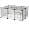 Small Animal Cage for Bunny, Guinea Pig, Chinchilla, Hedgehog, Portable Pet Enclosure with Door, 16 Panels