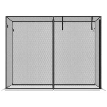 6.5 x 3.3ft Crop Cage, Garden Plant Protector with Single Zippered Door, Storage Bag and Ground Stakes, Black