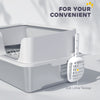 Stainless Steel Cat Litter Box with Lid with Scoop, High Sided, Non-Stick, & Anti-Urine Leakage, Easy Cleaning