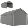Carport, 10 x 20 ft Portable Garage with 2 Roll-Up Doors and Removable Sidewalls for Car, Truck, Boat