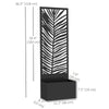 Raised Garden Bed with Outdoor Privacy Screen, Metal Planter Box with Trellis, Wall-Mounted or Freestanding, Black