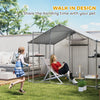 Large Catio Outdoor Cat Enclosure with Waterproof Cover, Walk-in Cat Patio w/ 5 Adjustable Platforms & Hammock 94.5