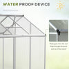 6' x 10' x 6.4' Walk-in Garden Greenhouse Polycarbonate Panels Plants Flower Growth Shed Cold Frame Outdoor Portable Warm House Aluminum Frame, Clear