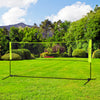 Soozier 14ft Badminton Net, Height Adjustable Outdoor Sports Net with Carry Bag, for Tennis, Pickleball and Volleyball, Yellow