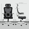 High Back Office Chair, Mesh Computer Desk Chair with Rotatable Headrest, Lumbar Back Support, Adjustable Height, Black