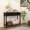 Hallway Console Table, Modern Entryway Table with 2 Drawers, Storage Shelf, Turned Legs for Living Room, Bedroom
