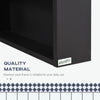 Bathroom Medicine Cabinet, Wall-Mounted Mirror Cabinet with Single Door, Storage Shelves and Stainless Steel Frame for Laundry Room, Black