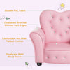 Qaba Kids Mini Princess Sofa Toddler Chair Children Upholstered Tufted Armchair Activity Couch Reclining Seat Boys Girls Furniture Pink