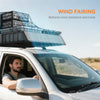 Universal Roof Rack Basket, 200lbs Steel Roof Rack Cargo Carrier with Wind Fairing, Side Rails, 43.5