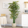 6 FT Artificial Tree Bamboo Tree Fake Plants in Pot for Home Office Living Room Decor, Green