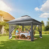 12' x 12' Foldable Pop-up Party Tent Instant Canopy Sun Shade Gazebo Shelter with Steel Frame