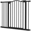 Extra Tall Dog Gate with Door, Pressure Fit, Auto Close, Double Locking for Doorways Hallways Stairs, 29